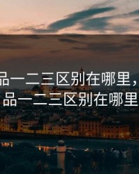 精产国品一二三区别在哪里，精产国品一二三区别在哪里